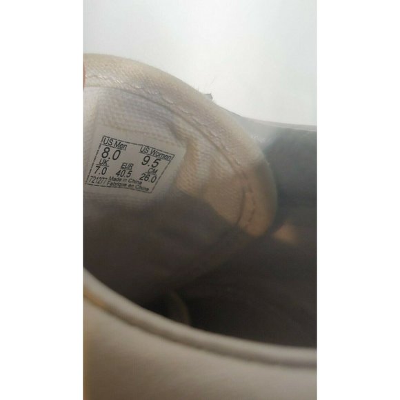 Vans Off The Wall Men's 8 Women's 9.5 Skate Shoes White Leather Sneakers EUC - Picture 11 of 12